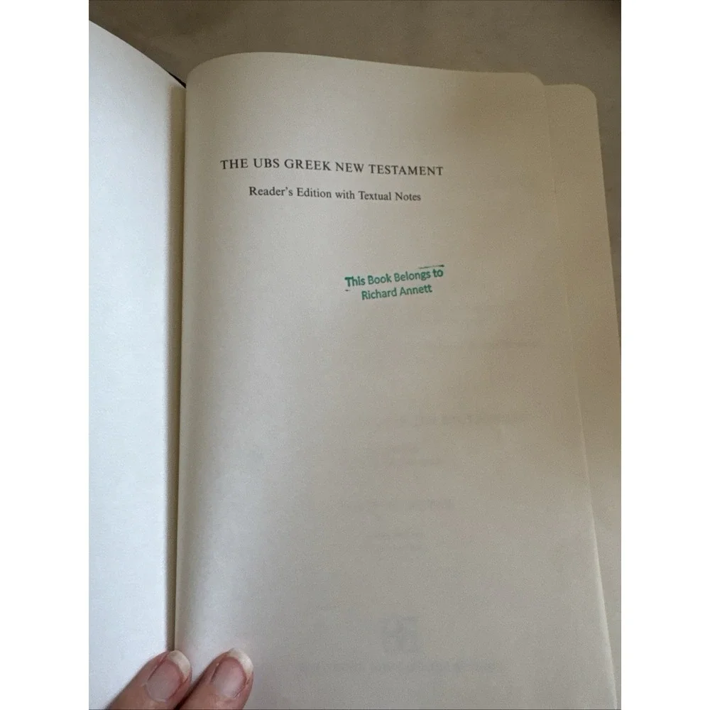 THE UBS GREEK NEW TESTAMENT 4TH REV ED: A READER'S EDITION Flexisoft Leather